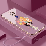 Casing OPPO A9 2020 A5 2020 OPPO A31 A8 OPPO F11 A9 OPPO F11 pro Phone Case 2024 New flower girl Silicone pretty Phone Case