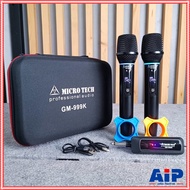 MICROTECH GM-999K ไมค์ลอย ถือคู่ 2.4G เครื่องรับเล็ก ชาร์จแบตได้ทั้งไมค์และตัวรับ GM 999K GM999Kเอไอ
