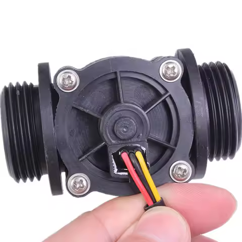 DC 5V-24V DN25 Water Flow Sensor Switch 1-60L / min Liquid Flow Meter Counter Vertical/Horizontal Ha