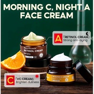 [BPOM] Vibrant Glamour Retinol Cream Dan Vitamin C Cream Paket Siang & Malam Untuk Anti Aging Pelemb