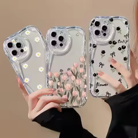 Wave Phone Case for Huawei Honor 90 Lite 5G P30 Mate 30 40 Pro P40 Nova 9 10 SE 11 5T 7 Pro Clear Da