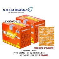 (EXP: 13-SEP-2026 ) ENERVON-C  vitamin c + b complex 32 tablets X 1 OR 2 BOXES