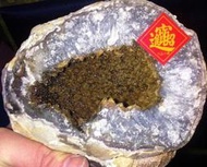 水晶の禪《傳家典藏㊣恕不議價》烏拉圭鯊魚嘴 咬財有力 棕櫚+咖啡變種滿天星 原皮晶洞