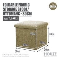 [HOUZE] Foldable Fabric Ottoman|Storage Stool 3 Colors 30cm 38cm &amp; 76cm - Organizer | Container | Seats | Bench | Fabric | Chairs | Sofa | Home Living