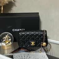 CHANEL 經典口蓋包Mini CF20 - 金球黑金