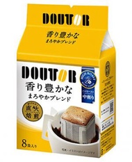 DOUTOR - 日本 濾滴 掛耳式 香醇 直火 焙煎 咖啡 56g (7g x 8包) (平行進口貨品) 此日期或之前食用：2024.6.11