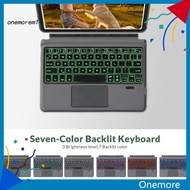 ONEM Protective Keyboard Cover for Monitor Tablet Protective Case Wireless Bluetooth Keyboard and Protective Case for Microsoft Surface Go 1/2/3/4 Colorful Backlight