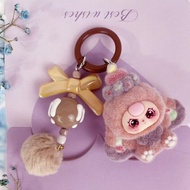 Cute Cartoon Bow Plush Keychains cheap small gift ideas for Friends Flocked Toy Figurines Bags Charm