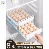 AT-🌞Lin Guan Egg Storage Box Refrigerator Drawer Kitchen Storage Egg Storage Box Crisper Food Grade Box MVHV