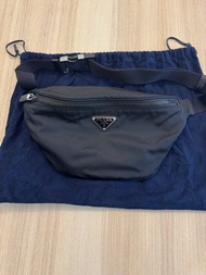 PRADA BLACK RE-NYLON BELT BAG 斜咩 腰包 not camera bag crossbody