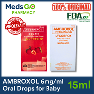 Ambroxol for Kids - 15ml Oral Drops for Baby (Couxin, Lycobrox - Mucosolvan Generic)