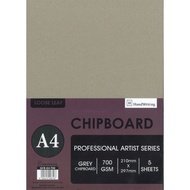 Masterprint A4 Grey Chipboard 700gsm 5's/pkt - GCB-A4-700