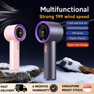 Powerful Portable Handheld Fan - 199 Speeds, 13000RPM, Rechargeable, Adjustable for Personal Use, Su