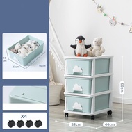 Ally Baby Drawer locker รถเข็นอเนกประสงค์ ชั้นเก็บของ ตู้เก็บของ ตู้ลิ้นชัก 3 ชั้น ลายก้อนเมฆ