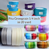 Grosgrain ribbon 1/ 4 inches contains 20 yards