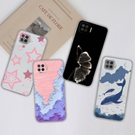 Cases For OPPO F17 F17 Pro Beautiful Star Butterfly Fall Prevention Shockproof Silicone Anti-Fingerp