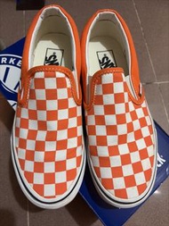 Vans Classic Slip-On 橘色棋盤格懶人鞋