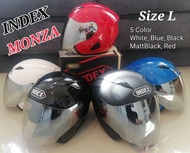 หมวกกันน็อค อินเด็กซ์ มอนซ่า Index​ Monza​ Size L ใบใหญ่ ศรีษะใหญ่ใส่ได้ (Best Seller ขายดีสุด)