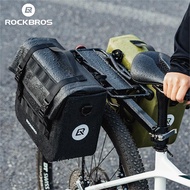 ROCKBROS Bicycle Bags Waterproof Big Capacity MTB Rear Rack Bag Long Distance Travel Storage Bag Adjustable Cycling Equipment 9L-15L