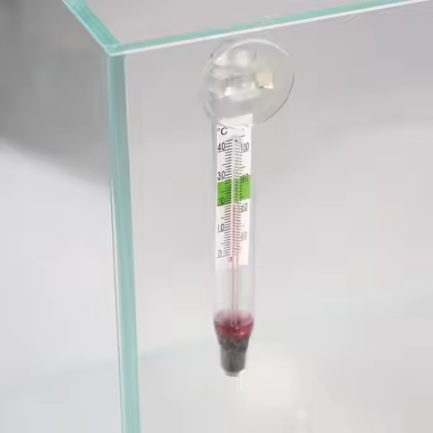 Submersible Glass Aquarium Thermometer Floating with Suction Cup Fish Tank Thermometer Waterproof Wa