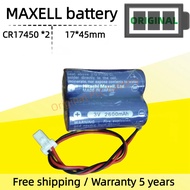 Original Maxell CR17450 2CR17450 battery 3V Mazak Transfer Detection Battery with Original Plug New