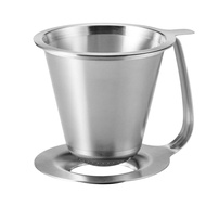 HARIO Double Stainless Steel Dripper Kasuya Model for 1 to 4 Cups Hairline Silver KDD-02-HSV ,black,