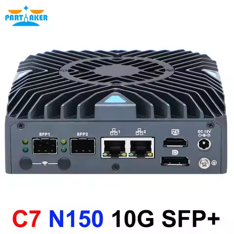 Partaker Mini PC N150 Firewall Hardware Dual Intel i226-V 2.5GbE Lan 2 x 10GbE SFP DP HD Display OPN