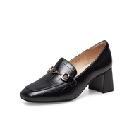 BASTO Womens Thick Heels Loafers รองเท้าส้นสูง รองเท้า loafer KA103