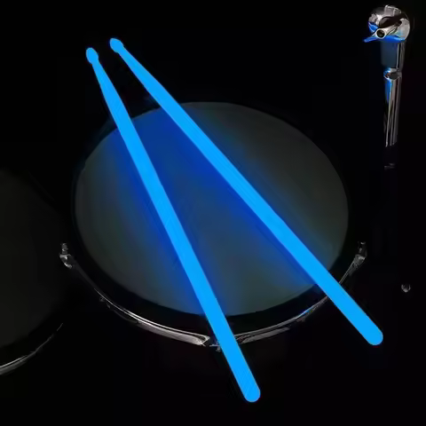 2 Pcs Light Up Drum Sticks 5A Luminous Drum Stick Nylon Fluorescent Drumsticks Night Light Glow Drum