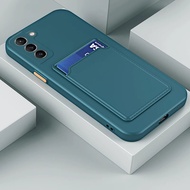 Samsung เคสซิลิโคนนิ่มสำหรับ Samsung Galaxy S23เคส S21 S22พิเศษ S20 S10 FE บวก A50 A30 A20 A34 A54 A53 5G โฮลด์เคสโทรศัพท์รูปทรงการ์ดกระเป๋าสตางค์