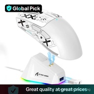 Wireless Gaming, Rechargeable RGB Lighting with Base, Gaming Items, Optical Sensor Office, Gaming Ac