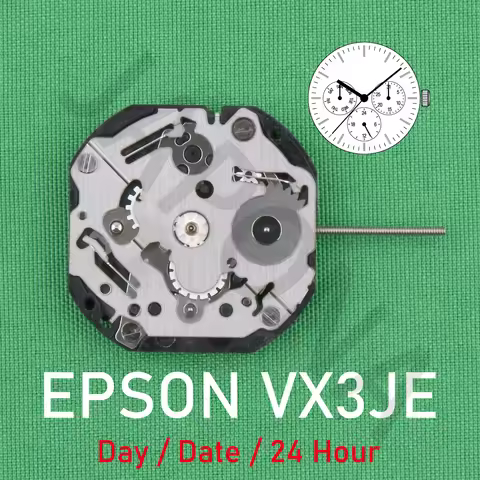 VX3J movement epson VX3JE movement Analog Quartz 10 1/2''' Slim Movement / 3 hands (H/M/S) and 3 eye