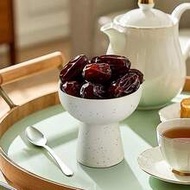 1pc Ceramic Pedestal Dessert Cup, Porcelain High-Stem Ice Cream Cup, Dessert Bowl, Fruit Plate, Nut 