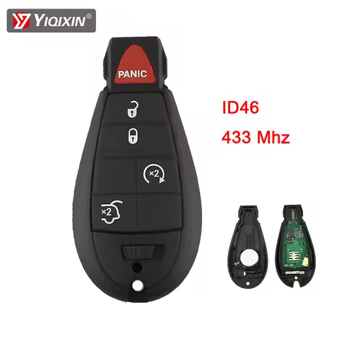YIQIXIN 5 Button Remote Car Key For Chrysler Dodge Ram 2008 2009 2010 2011 2012 Charger Magnum Chall