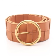 【二手】Bottega Veneta BOTTEGA VENETA Intrecciato 男士皮帶，淺ブラウン，二手