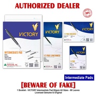 VICTORY Quiz Pad Pads Paper Papers Intermediate 1WHOLE 1/2 Lengthwise 1/2 Crosswise 1/4 Page - 1 Pad