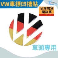 VW LOGO Groove Sticker Front Car Germany Three-Dimensional Crystal Buoy polo golf gti tiguan BEETLE