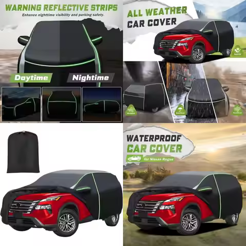 Universal 7-Layer Waterproof Car Cover, All-Weather Protection for SUVs, Windproof, Snowproof, UV, D