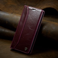 Samsung A8 2018 / A8 Plus C002 CASEON FLIP LEATHER CASE HORSE SERIES LEATHER COVER