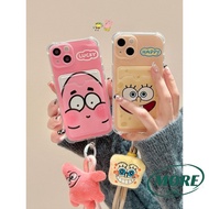 Spongebob Patrick card holder Case Samsung S25 FE A17 5G A07 a54 a24 a05 a05s a15 a25 a04s a04e a04 