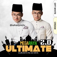 Baju Melayu Ultimate 2.0 Elrah Exclusive BAJU RAYA Off White Cream Offwhite Putih Krim Nikah Kahwin 