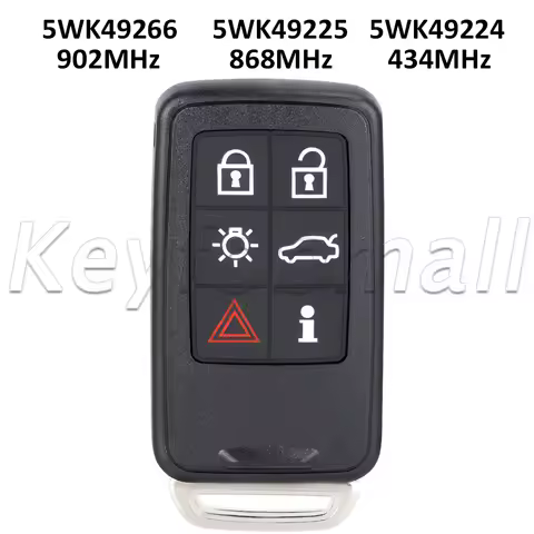 KR55WK49224 KR55WK49225 KR55WK49266 Smart Keyless Remote Key 434/868/902MHz for Volvo S60 S80 V40 V6