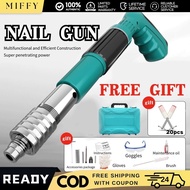 MIFFY Nail Puncher Gun Automatic Powder Actuated Nail Gun Tacker for Wood Heavy Duty Nail Rivet Gun 