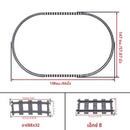MOC Creative Expert Ideas City Train Tracks ตรงโค้ง ellipse Crossings Rails อิฐบล็อกอาคาร DIY ของเล่