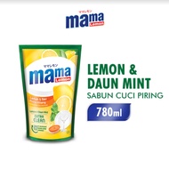 Mama Lemon Sabun Cuci Piring Lemon dan Daun Mint Pouch Refill 680ml