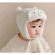 BJORN BEAR CHARACTER CHILDREN'S BEANS CAN COVER UP TO CHILDREN'S EARS CHILDREN'S HAT/