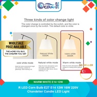 【SG Wholesale】R LED Corn Bulb E27 E14 12W 16W 220V Chandelier Candle LED Light