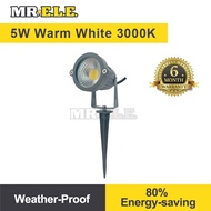 5W LED Spike Light /Garden Spotlight / Out Door Spike Light (Warm White 3000K)(Grey)Waterproof