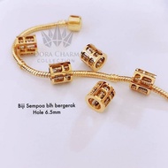 DoraCharm 24K Gold Plating Sempoa Charm (biji dalam sempoa semua blh bergerak)