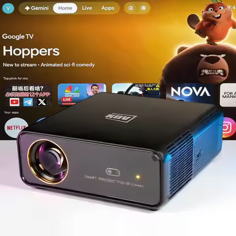 AUN U001 Pro Android Projector 4K Google GTV Widevine L1 AI 200 inch Smart 3D MINI Home Theater Movi